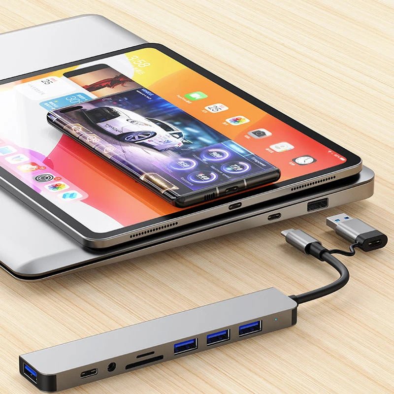8 in 2 USB +Type C HUB Docking - EverPeak storeeverpeakstore