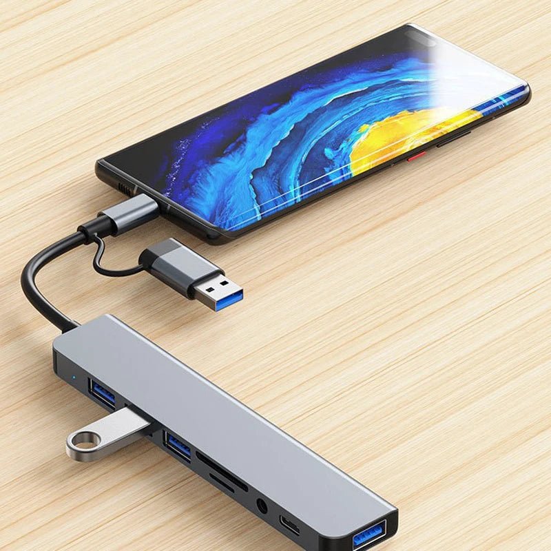 8 in 2 USB +Type C HUB Docking - EverPeak storeeverpeakstore