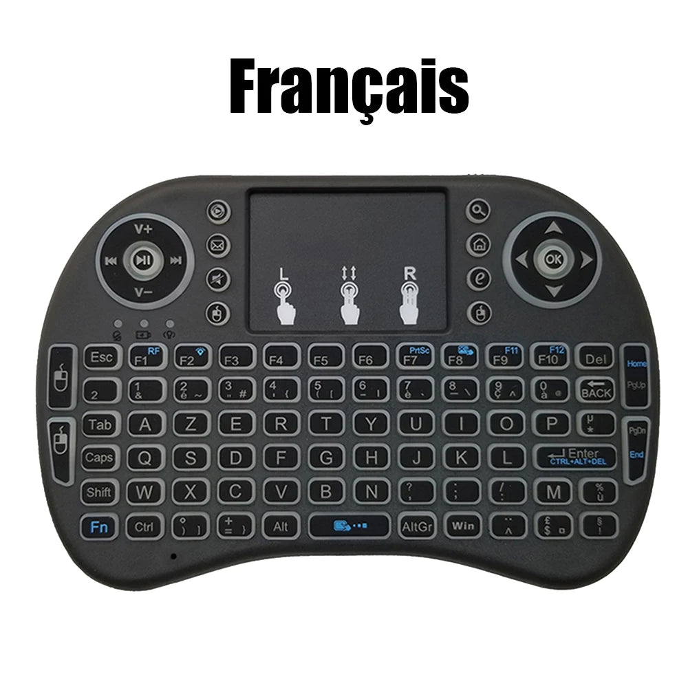 Keyboard i8 Arabic French Spanish Russian Backlit