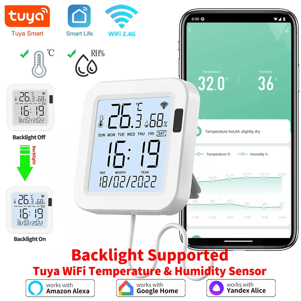 Tuya WiFi Temperature Humidity - EverPeak storeeverpeakstore