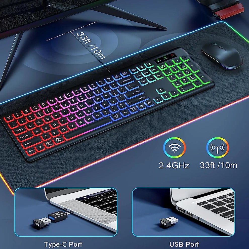Wireless Keyboard MouseRGB - EverPeak storeeverpeakstore
